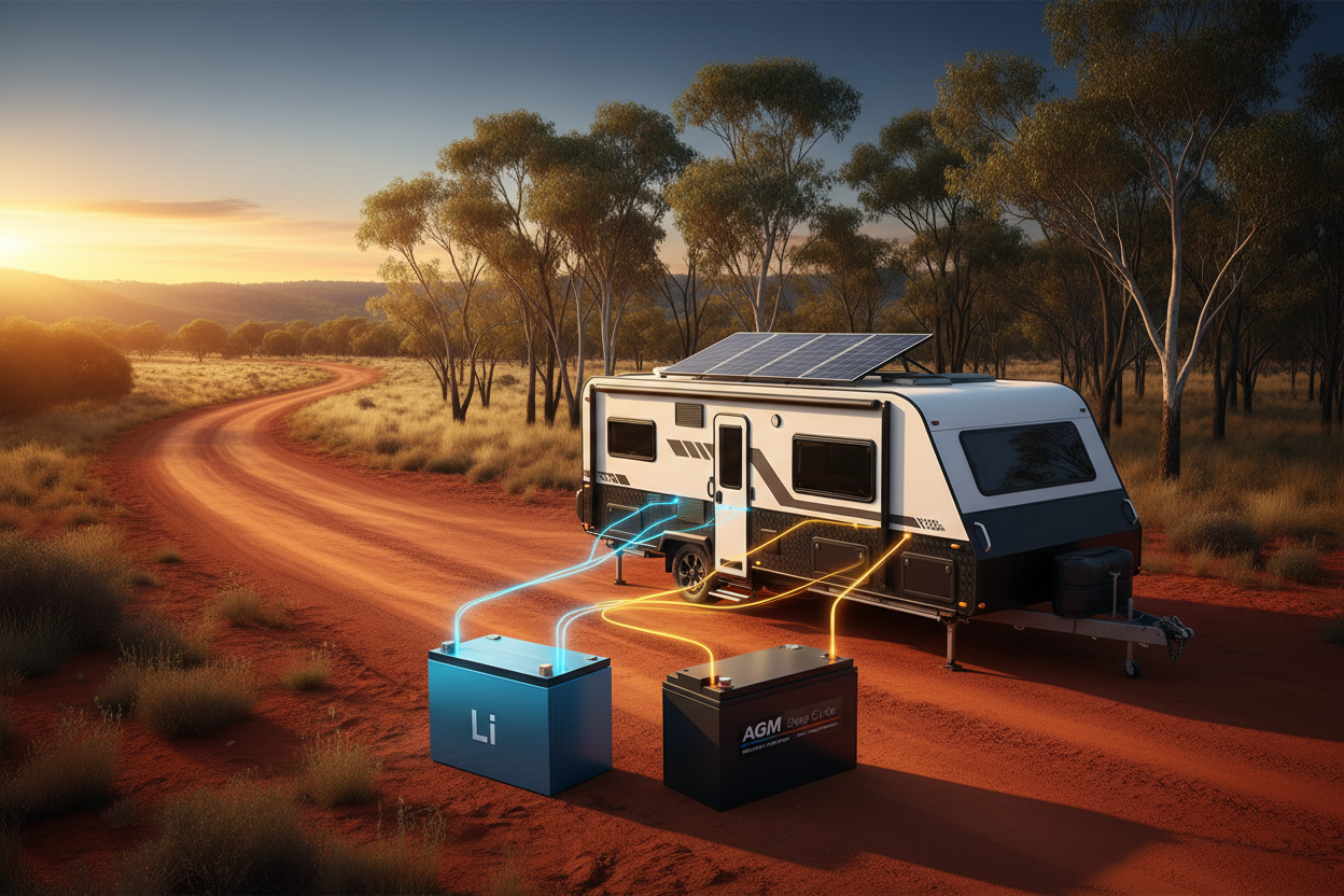 A Complete Guide to Lithium and AGM Batteries for Caravan Power Systems in Australia