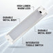 12V Cool White LED Sensor Bar Light 220mm Silver/White showing specification