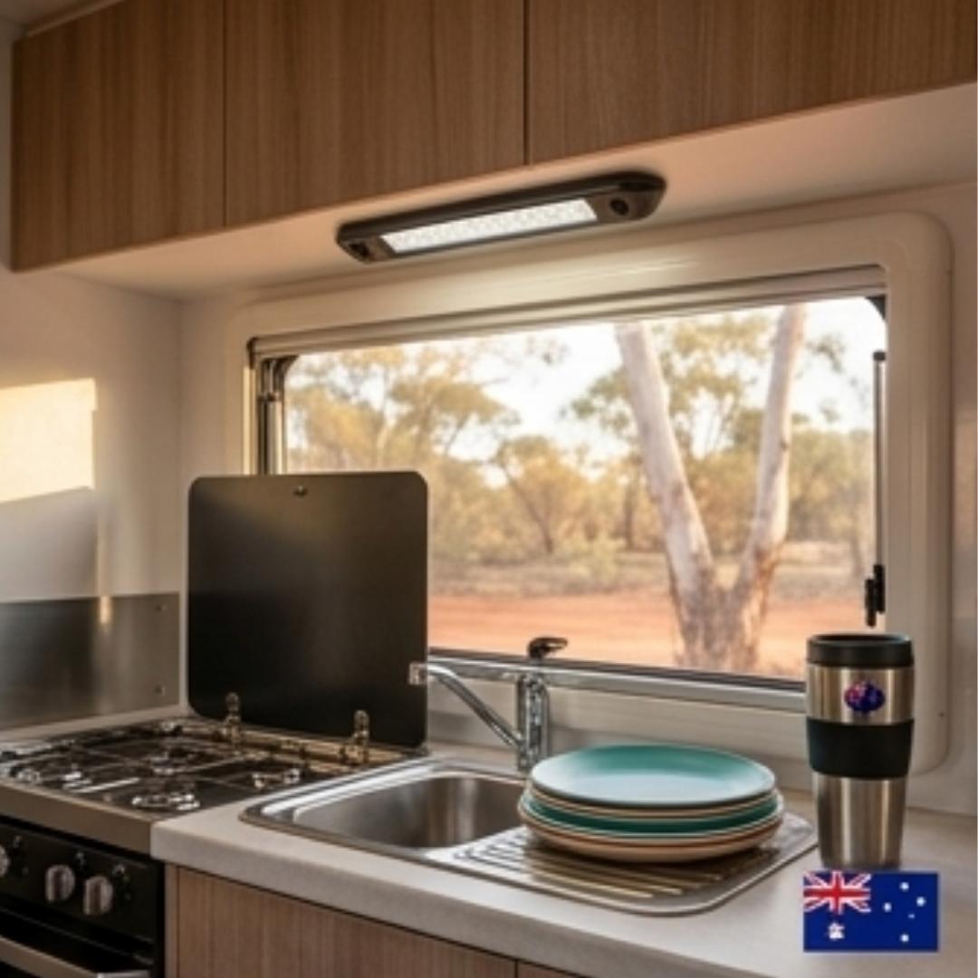 Application of 12V LED Awning Light Black shell - Cool White