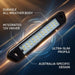 LED light bar with features highlighted on a dark background