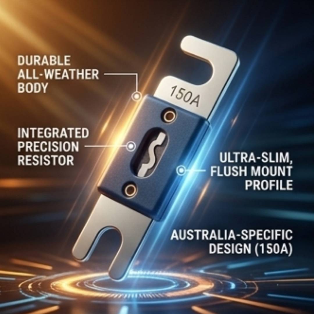 Electrical component with features highlighted on a dark background