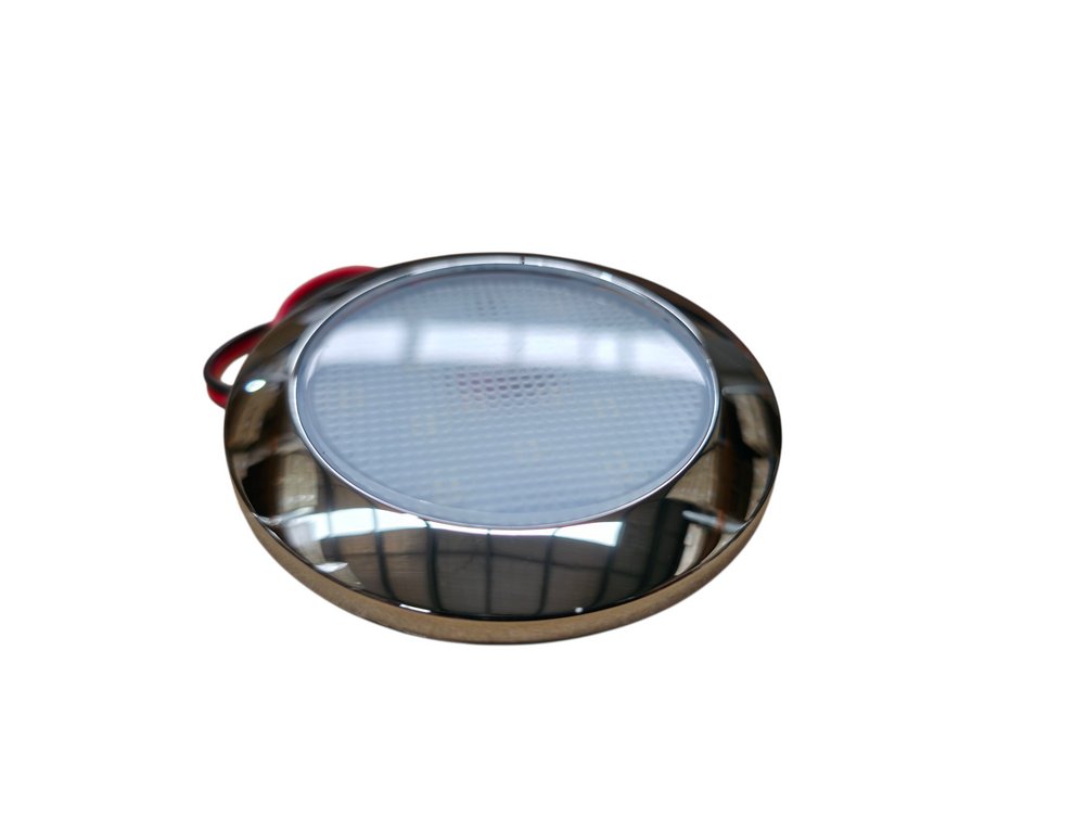 LED ULTRA SLIM OPAL PANEL LIGHT-76MM-SILVER-12V,COOL WHITE