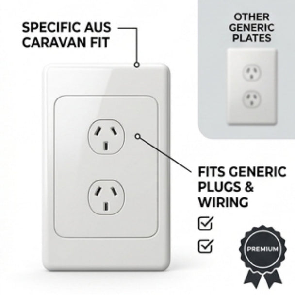 2 Gang Switch Plate close view in white background