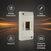 2 Pole Surface Mount Enclosure with its specifications