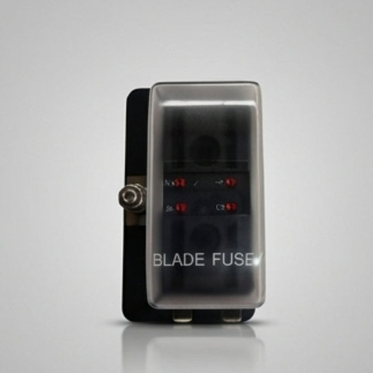 Blade fuse box on a gray background