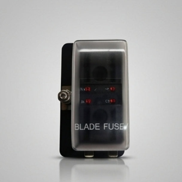 Blade fuse box on a gray background