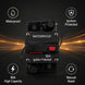 Black electrical breaker with features highlighted on a dark background