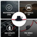 Product features including weatherproof case, 12V vehicle fit, 30A capacity, and pre-wired design.