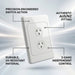 Switch panel with labeled features on a light gray background