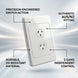 Switch panel with labeled features on a light gray background