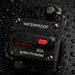 Black circuit breaker with 'Waterproof' and '80A Ignition Protected' text on a wet surface.