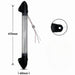 Black and clear inflatable Bubble Handle Light  with measurements on a white background
