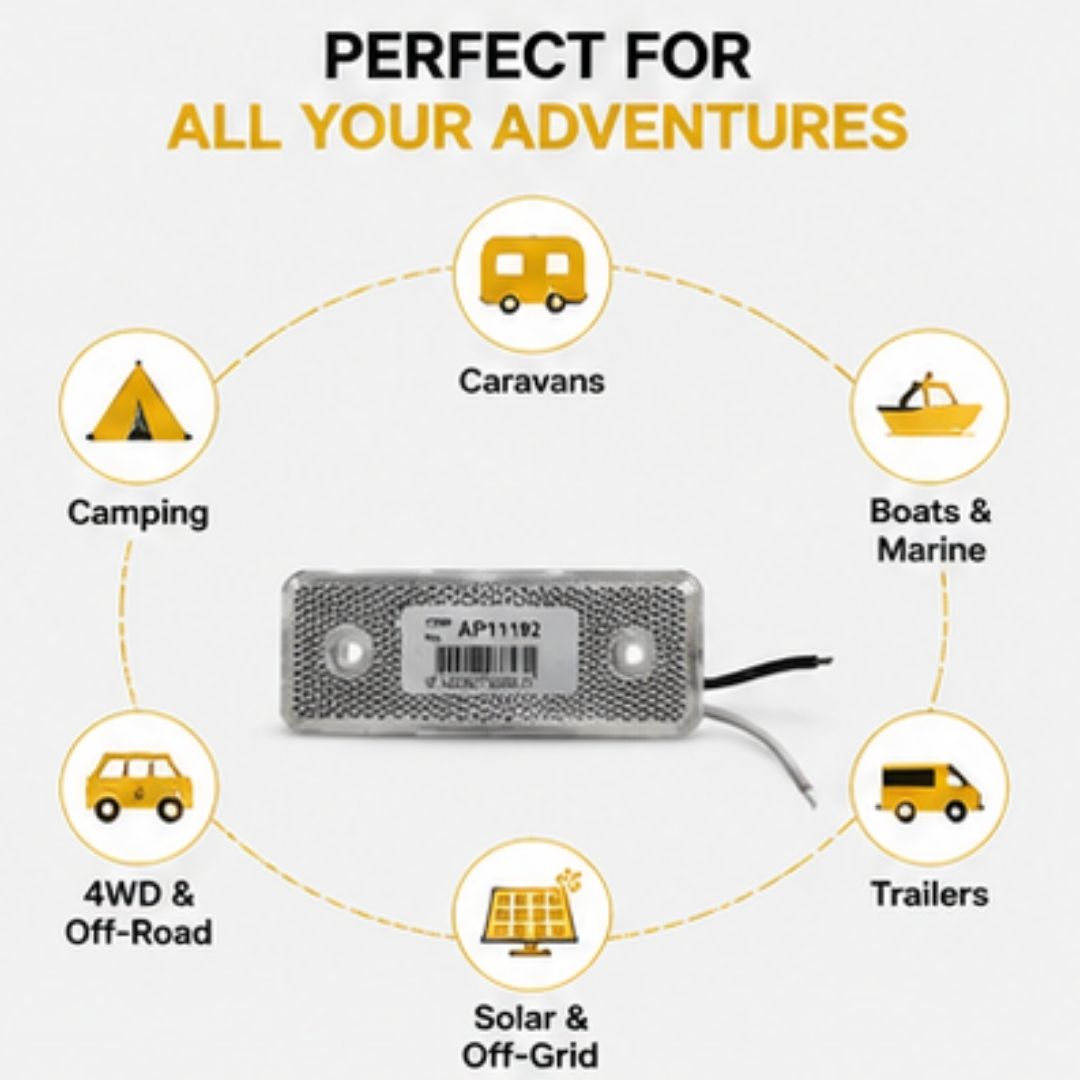 Red device with icons and text indicating its use for various outdoor activities.