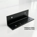 Black metal bracket with 'Premium Steel Construction' text on a white background