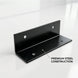 Black metal bracket with 'Premium Steel Construction' text on a white background