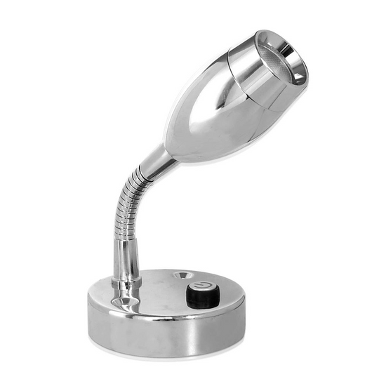 12V Cool White &amp; Blue Flexible Task Reading Light