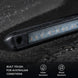 Black LED strip light on a dark surface with water droplets, labeled as built tough for Australian conditions.