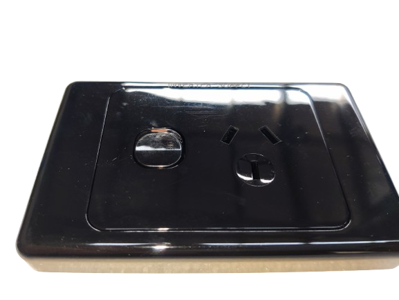 Double Pole Single Power Point 10A(Inverter Supply)-Black