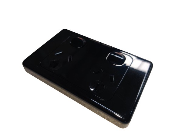 Double Pole Double Power Point (Normal Supply)10A- Black