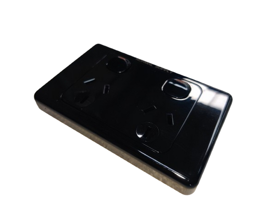 Double Pole Double Power Point (Normal Supply)10A- Black