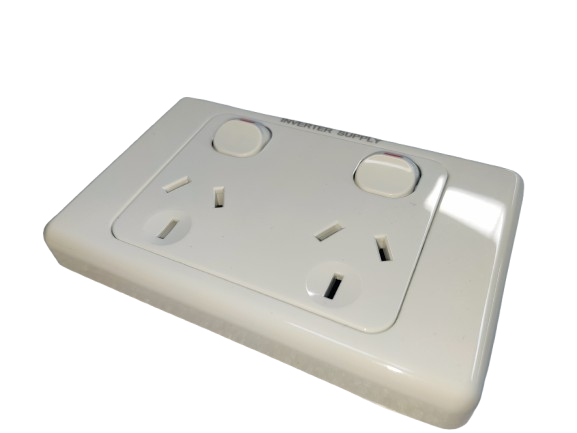 White Double Pole Double Power Point (Inverter Supply)10A-White