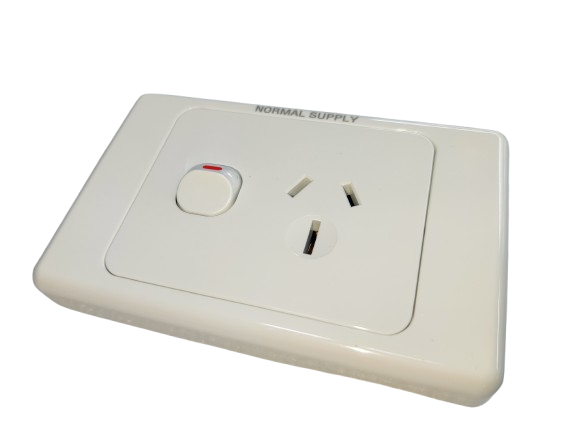 Double Pole Single Power Point 15A(Normal Supply)- White