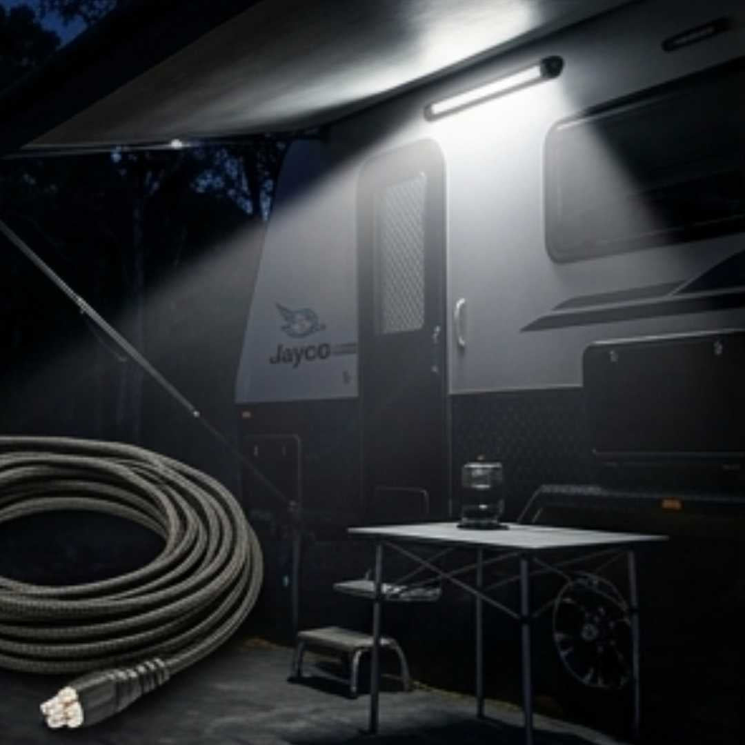 LED Awning Light-Black Shell- DC 12V, Cool White/Amber its application on outside