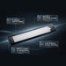 LED Caravan Cabinet Bar Light Black showing specifications