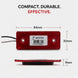 Red rectangular component with dimensions labeled on a white background