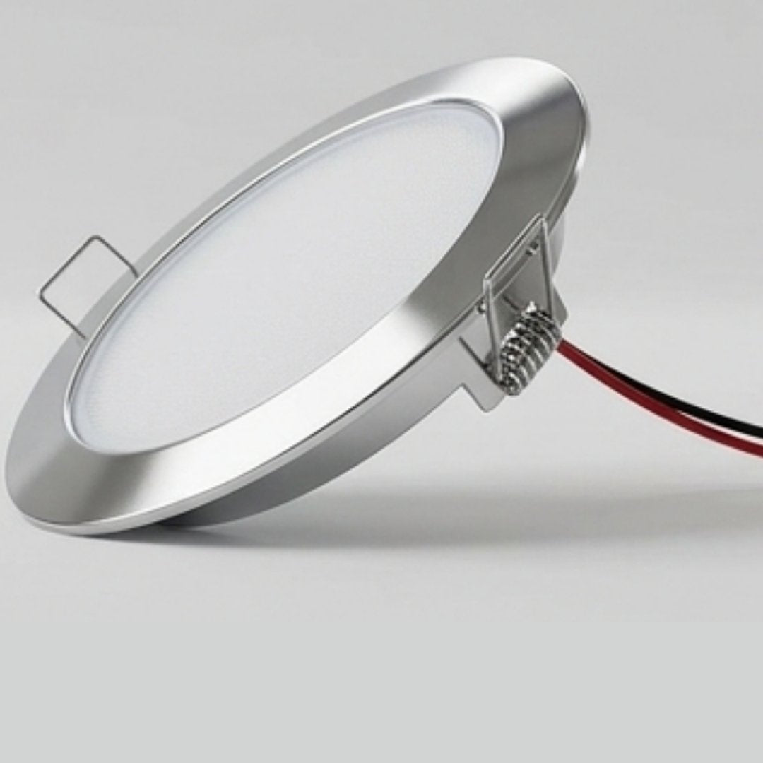 LED ultra slim opal panel light-Silver DC 12V , Cool White side view