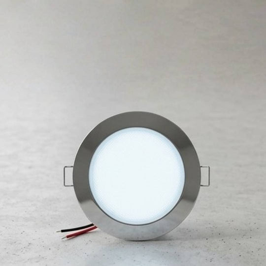 LED ultra slim opal panel light-Silver DC 12V , Cool White front view
