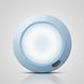 Round blue light on a gray background