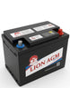 Lion AGM battery on a white background