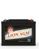 Lion AGM battery on a white background