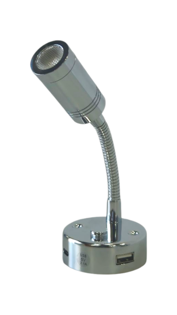 Reading Light Chrome with USB & USB C