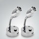 Reading Light With USB Chrome placed on a white background 