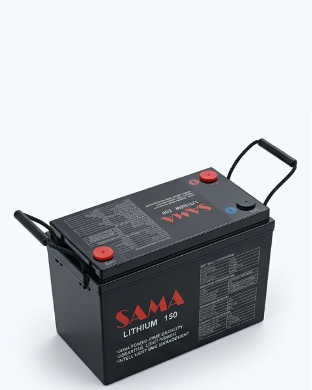 SAMA lithium battery on a white background