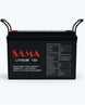 SAMA lithium battery on a white background