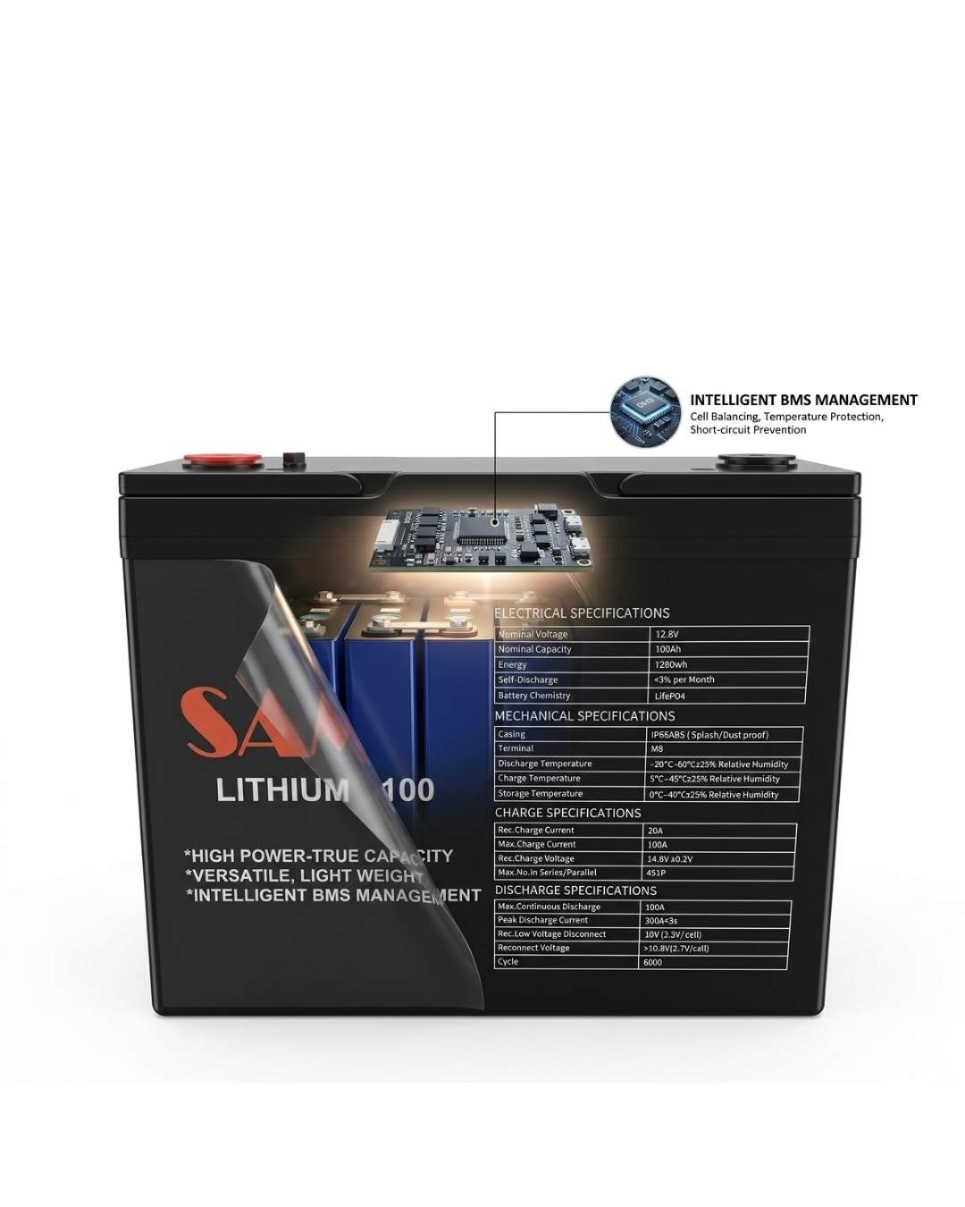 reveal the high-quality battery cells and the management circuit board
