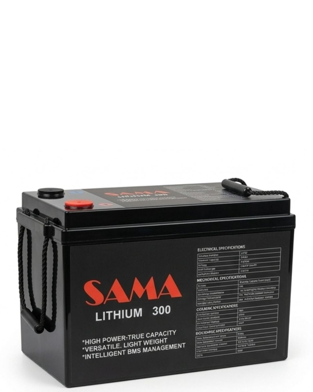Battery placed on a white background