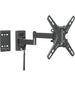 Black TV wall mount on a white background