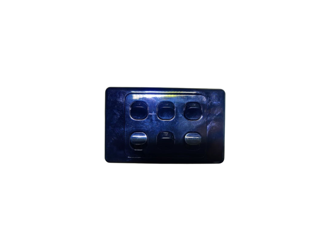 6 Gang Wall Switch Black