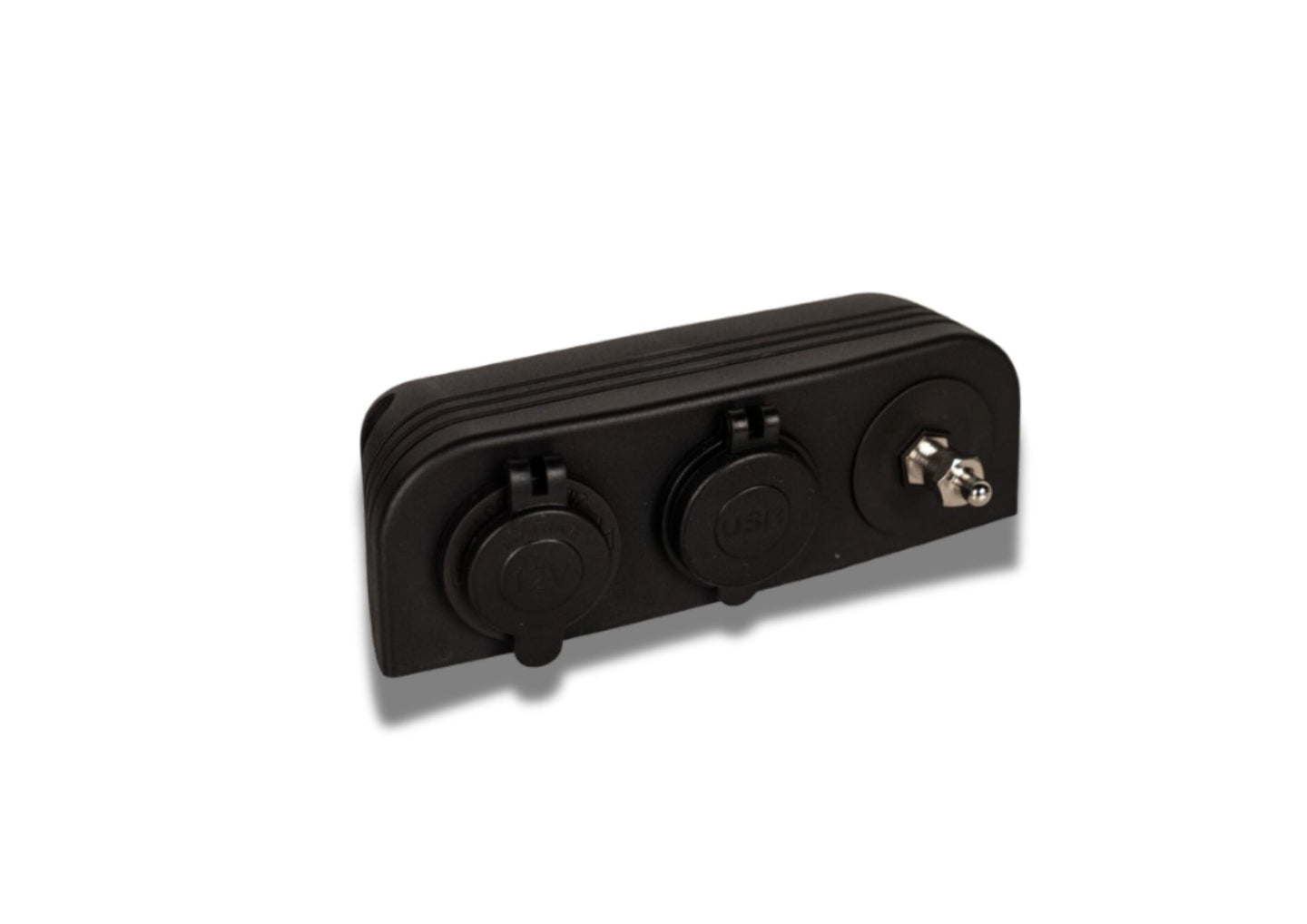 12V TV With USB  Triple Combo Black