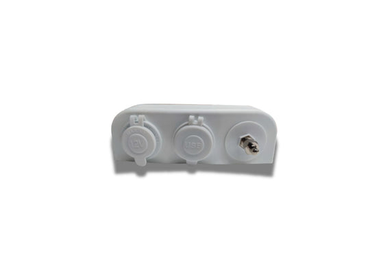 12V TV With USB  Triple Combo White