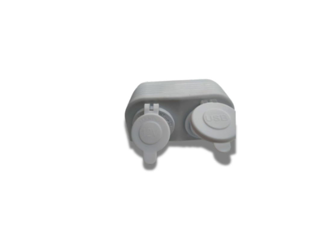 12V USB With USBC White